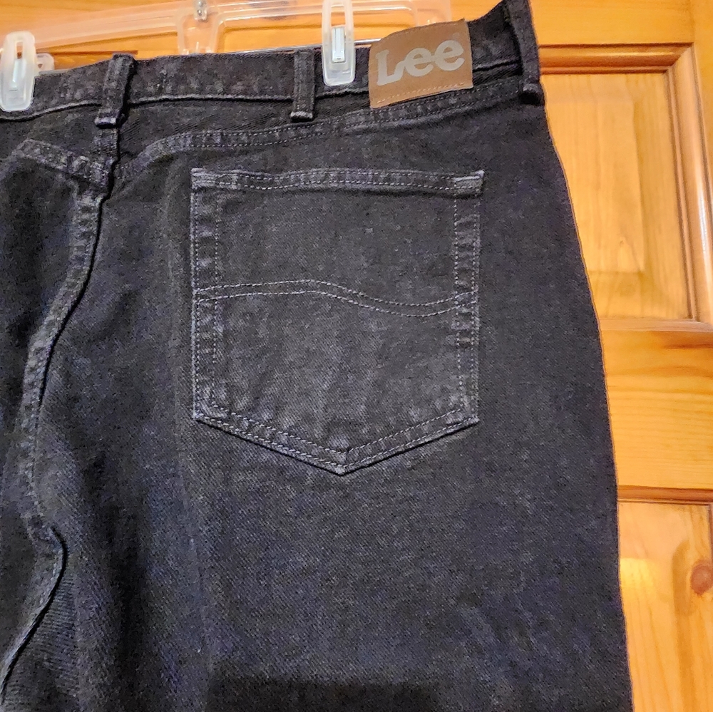 Men's Black Lee Relaxed Jean Straight Leg, 42x32